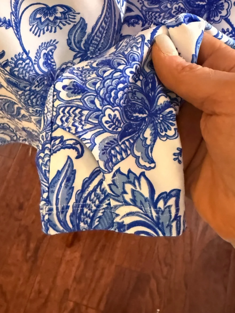Coolibar Blue Paisley Sun Cover Up Dress Hoodie XL